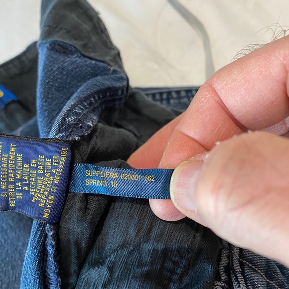 Polo Ralph Lauren Women's Thin Stripe Blue Jeans Size 6 - Picture 12 of 15